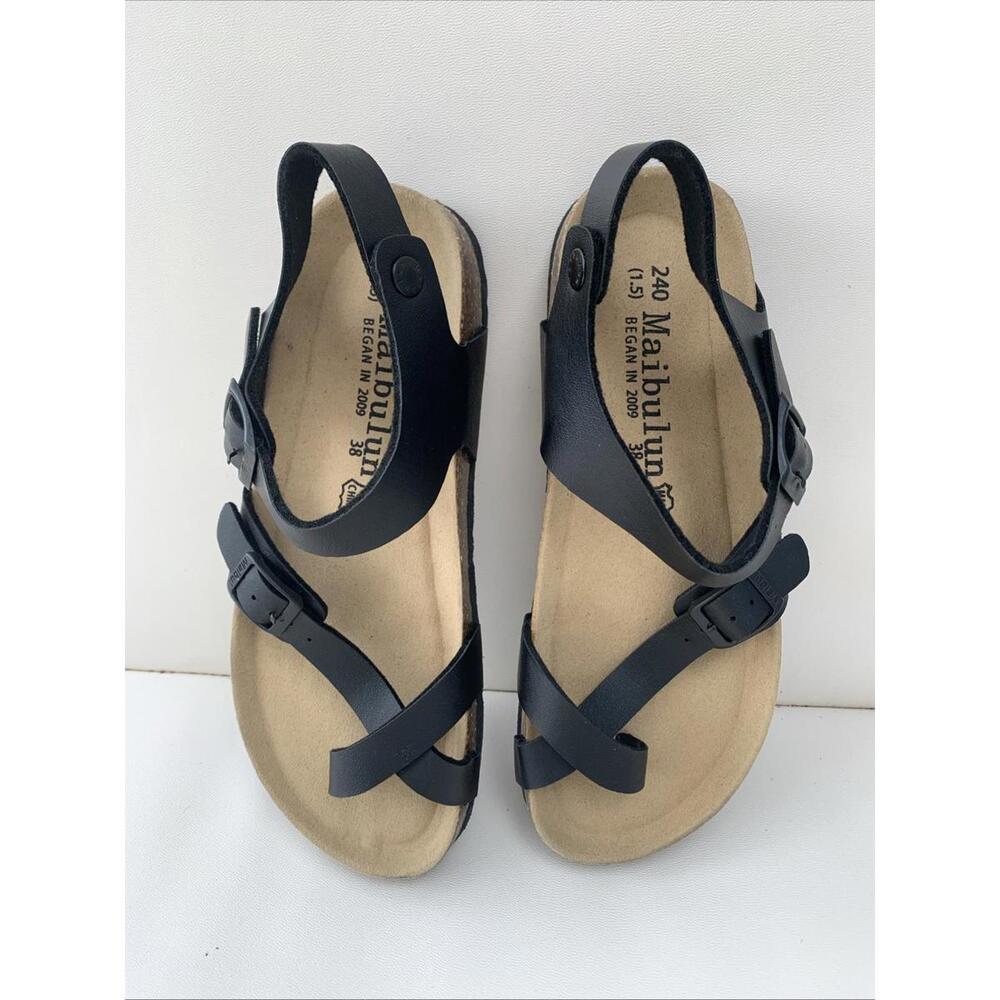 Maibulun Footbed Sandals Black Size 38 Or 8 Womens
